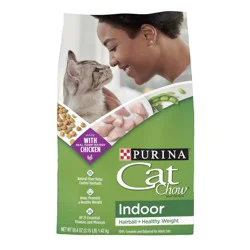 Purina Cat Chow Indoor Dry Cat Food, Hairball + Healthy Weight - 3.15 Lb. Bag