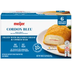 Meijer Cheese And Ham Stuffed Cordon Bleu, 6 Count Frozen