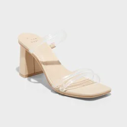 Women's Stacy Mule Heels - A New Day™ Clear 7