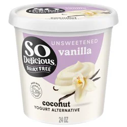 So Delicious Dairy Free Coconut Milk Yogurt Alternative, Unsweetened, Vanilla, Vegan, Non-Gmo Project Verified, 24 Oz.