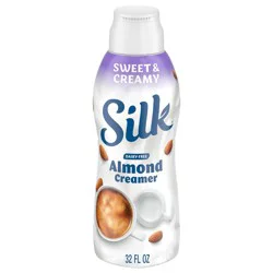 Silk Almond Creamer, Sweet And Creamy, Smooth, Lusciously Creamy Dairy Free And Gluten Free Creamer From The #1 Brand Of Plant Based Creamers, 32 Fl Oz Carton