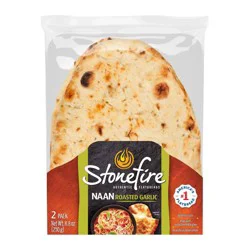 Stonefire Roasted Garlic Naan 8.8oz 2ct
