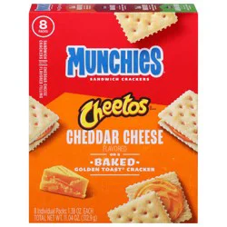 Cheetos Frito Lay Munchies Cheese Sandwhich Crackers, 11.04 Oz, 8 Ct Box