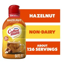 Coffee Mate Hazelnut Flavored Coffee Creamer, Non-Dairy, Gluten-Free, 126 Servings 64 Fl Oz