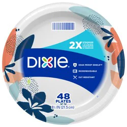 Dixie® Paper Plates, 8 ½ Inch, Disposable Plate, 48 Count