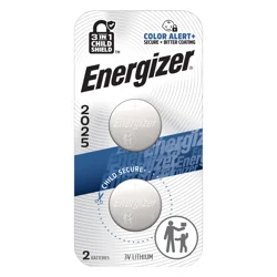 Energizer Battery, Size 2025, 2 Pk