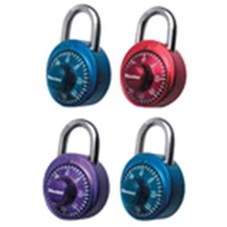 Master Lock 1-7/8in Comb Padlock Alum Assorted