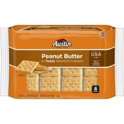 Austin Sandwich Crackers Peanut Butter On Toasty, Single Serve Snack Crackers, 11 Oz, 8 Count