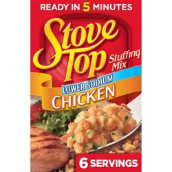 Kraft Stove Top Low Sodium Stuffing Mix For Chicken With 25% Less Sodium, 6 Oz Box