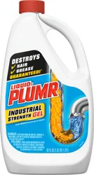 Clorox Liquid-Plumr Industrial Strength Gel, Liquid Drain Cleaner, 42 Oz