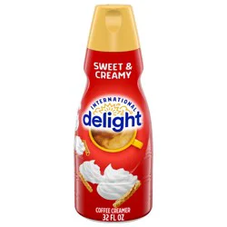 International Delight Coffee Creamer, Sweet & Creamy, Refrigerated Flavored Creamer, 32 Fl Oz Bottle