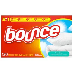 Bounce Fabric Softener Sheets, Fresh Linen Scent, 120 Count