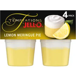Jello Jell-O Temptations Lemon Meringue Ready-To-Eat Pie Snacks, 4 Ct Cups