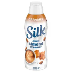 Silk Almond Creamer, Caramel, Smooth, Lusciously Creamy Dairy Free And Gluten Free Creamer From The #1 Brand Of Plant Based Creamers, 32 Fl Oz Carton