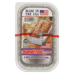 Handi Foil Handi-Foil Eco-Foil Cook-N-Carry 1 Lb. Loaf Pan W/ Lid, 5 Pack