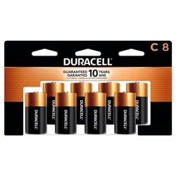 Duracell Coppertop Alkaline C Batteries, 8 Pack