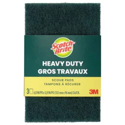 3M Scotch-Brite® Heavy Duty Scour Pad, 6 In. X 3.8 In., 3/pack